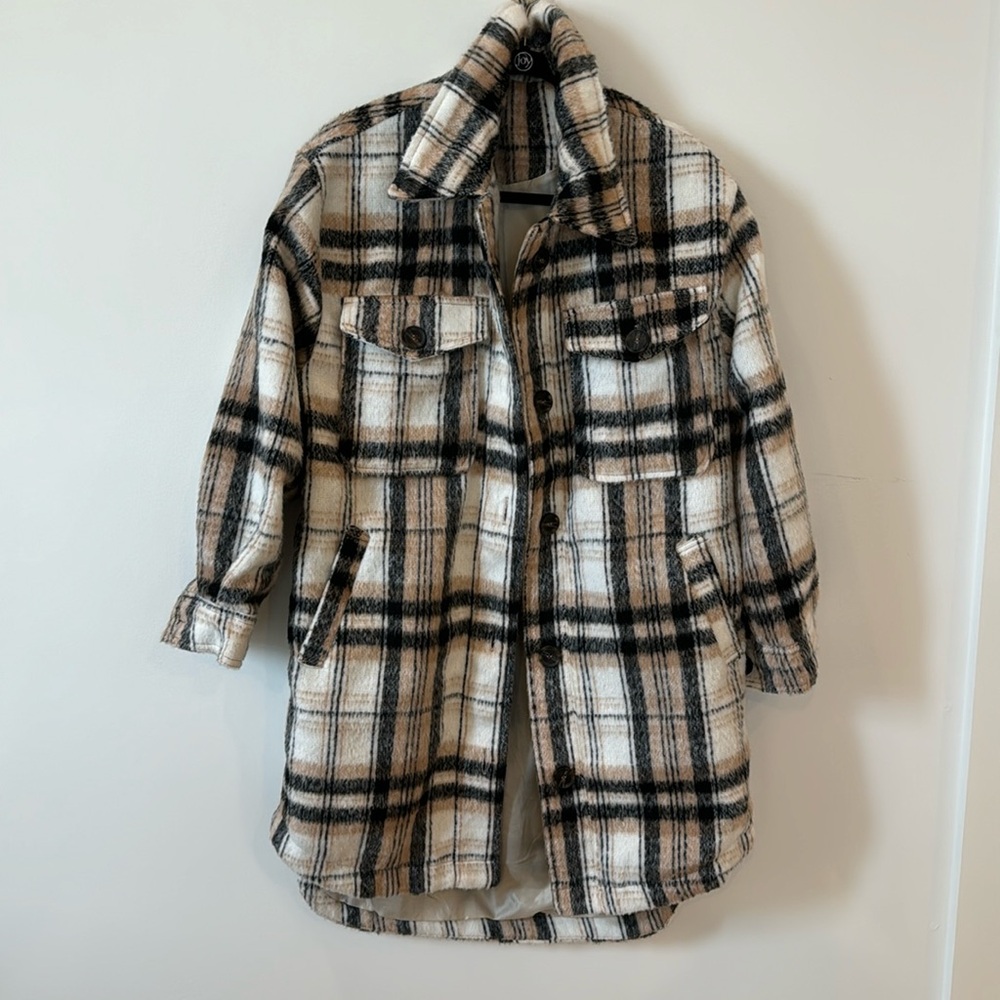 Shop Stevie Plaid Shirt Jacket